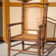 Canned armchair wood imitation bamboo, colonial armchair, interior decoration