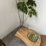 Tinted glass “leaf” dish