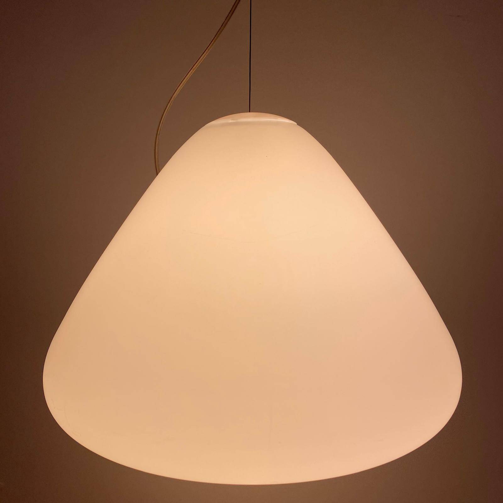 Artemide Capsule Pendant Light by Ross Lovegrove, White Glass, 2010