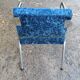 Art deco armchair base chrome tubes back and seat velvet