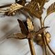 Pair of vintage golden palm leaf sconces