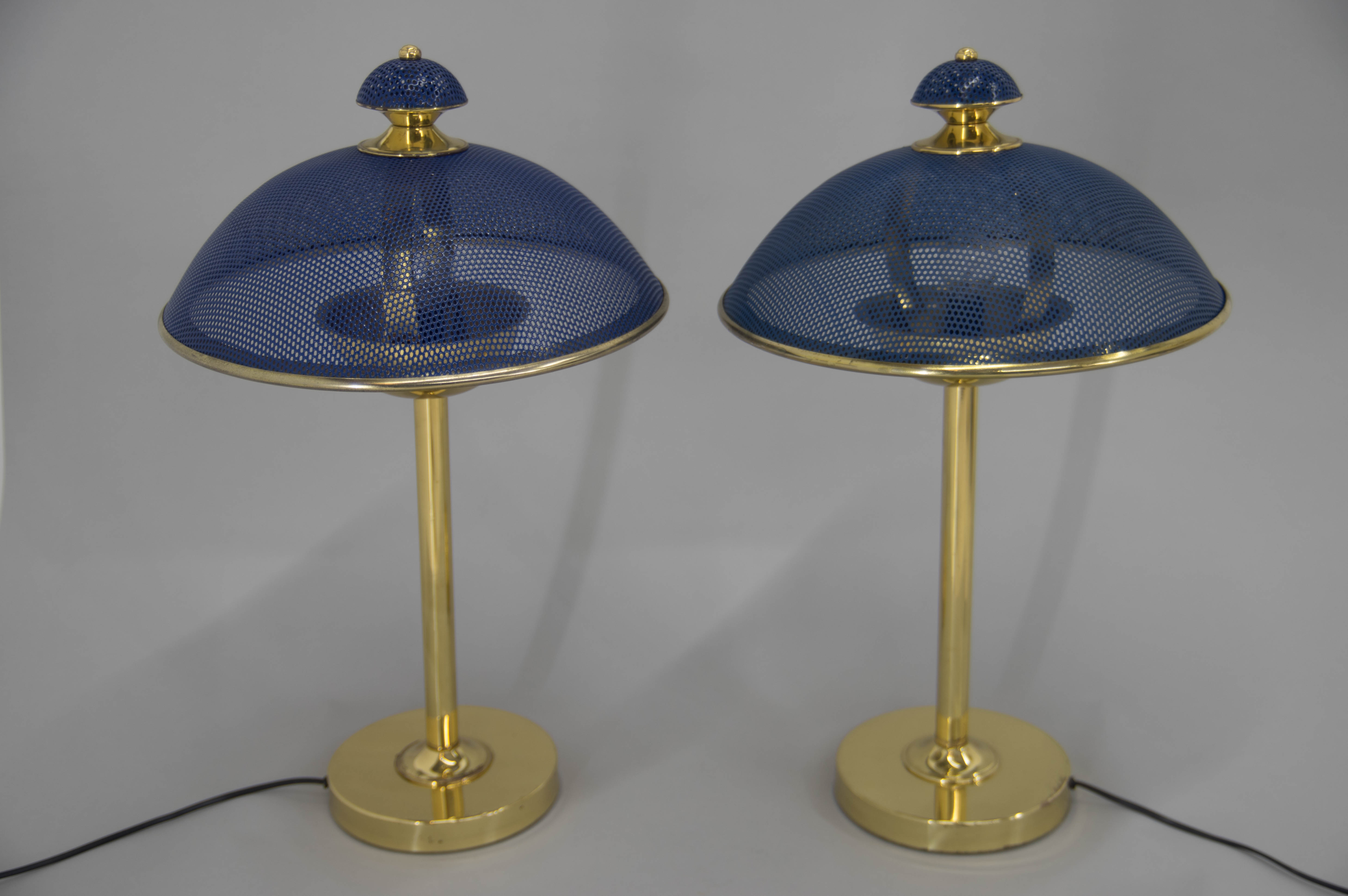 Set fo two table lamps, europe, 1970s