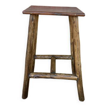 Tabouret haut en teck
