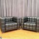 Paire de fauteuils Kubus 8020, conçus par Josef Hoffmann, Wittmann, Autriche