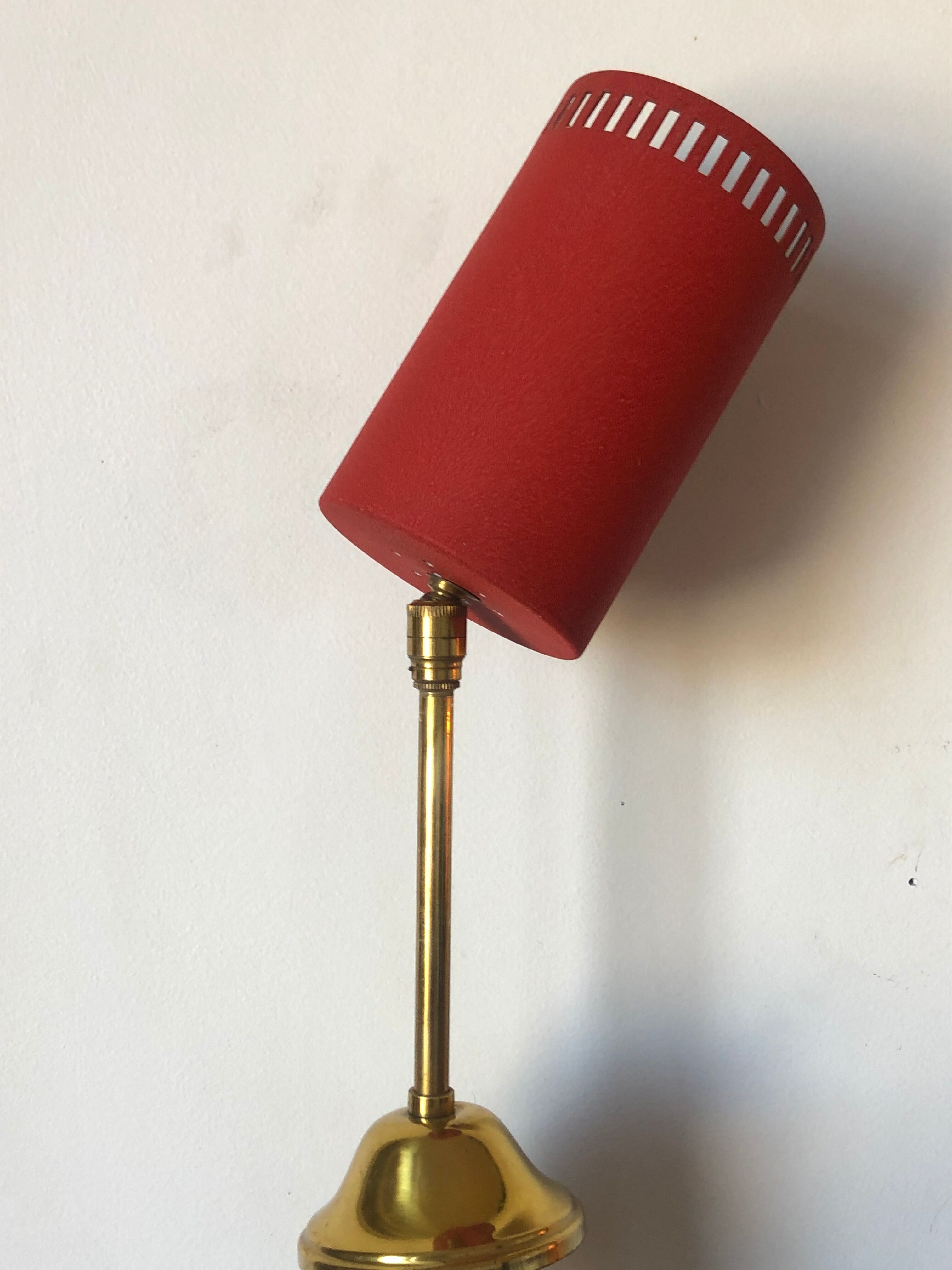Red beaded wall lamp 1960