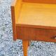 Vintage bedside table of the 50s in blond oak bobbin feet