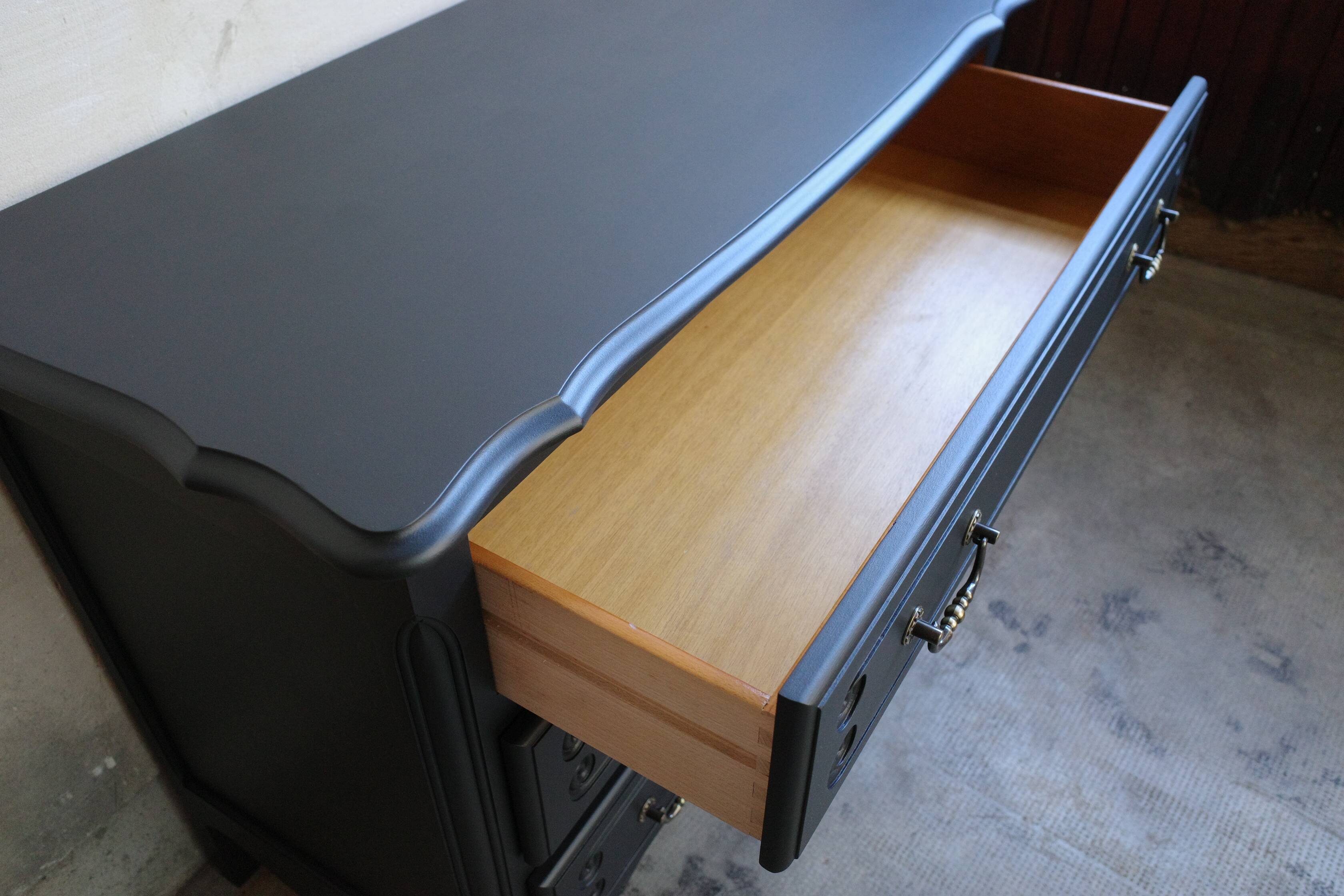 Black vintage chest of drawers