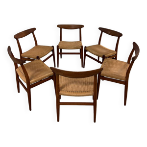 6x Chaises hans wegner