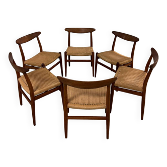 6x Hans Wegner Chairs by C. M. Madsen 1953 Denmark