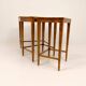 Tables gigognes Art déco en acajou et bouleau teinté, NK Suède, années 1940
