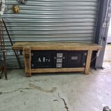 Old oak carpenter's workbench industrial furniture