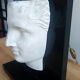 Antique-headed black marble lamp 1970/80