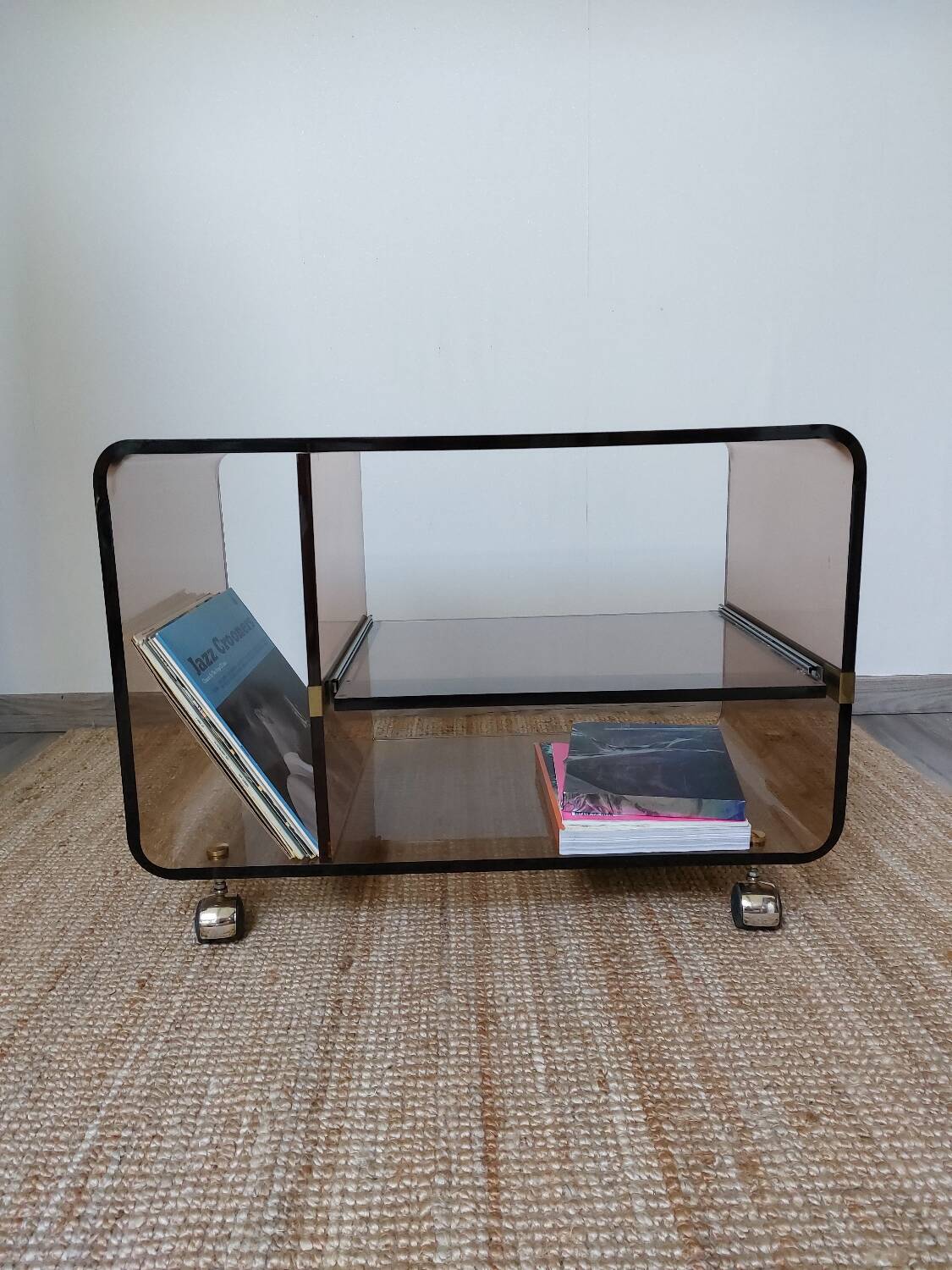 Table Michel Dumas plexiglas 1970