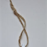 Decorative heart in white ceramic "ribbon"