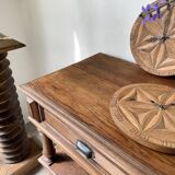 Oak console drapery 1950