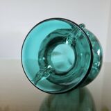 Turquoise Murano blown glass vase, 1970s