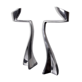 Paire de bougeoirs iconiques « Swan » par Matthew Hilton – Design 80s
