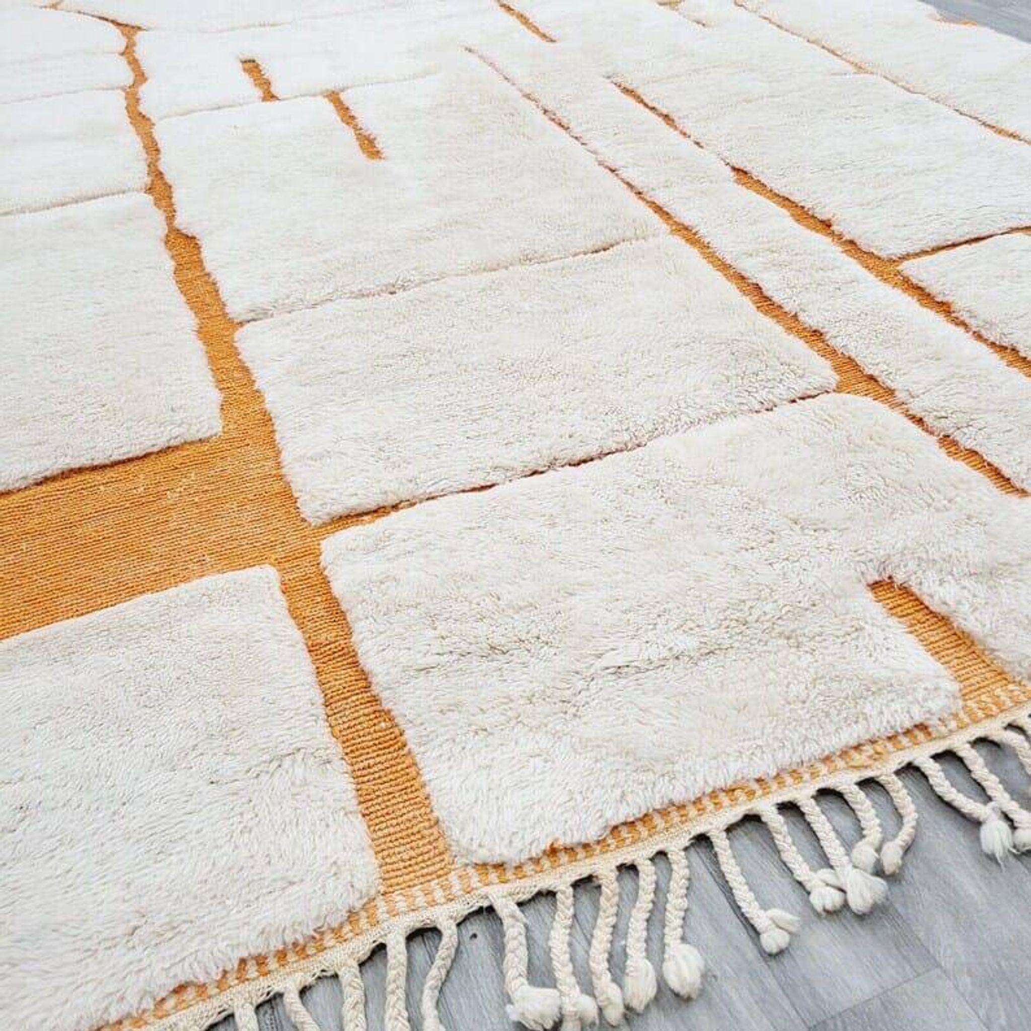Tapis marocain fait main artisanale traditionnelle 2/3 m