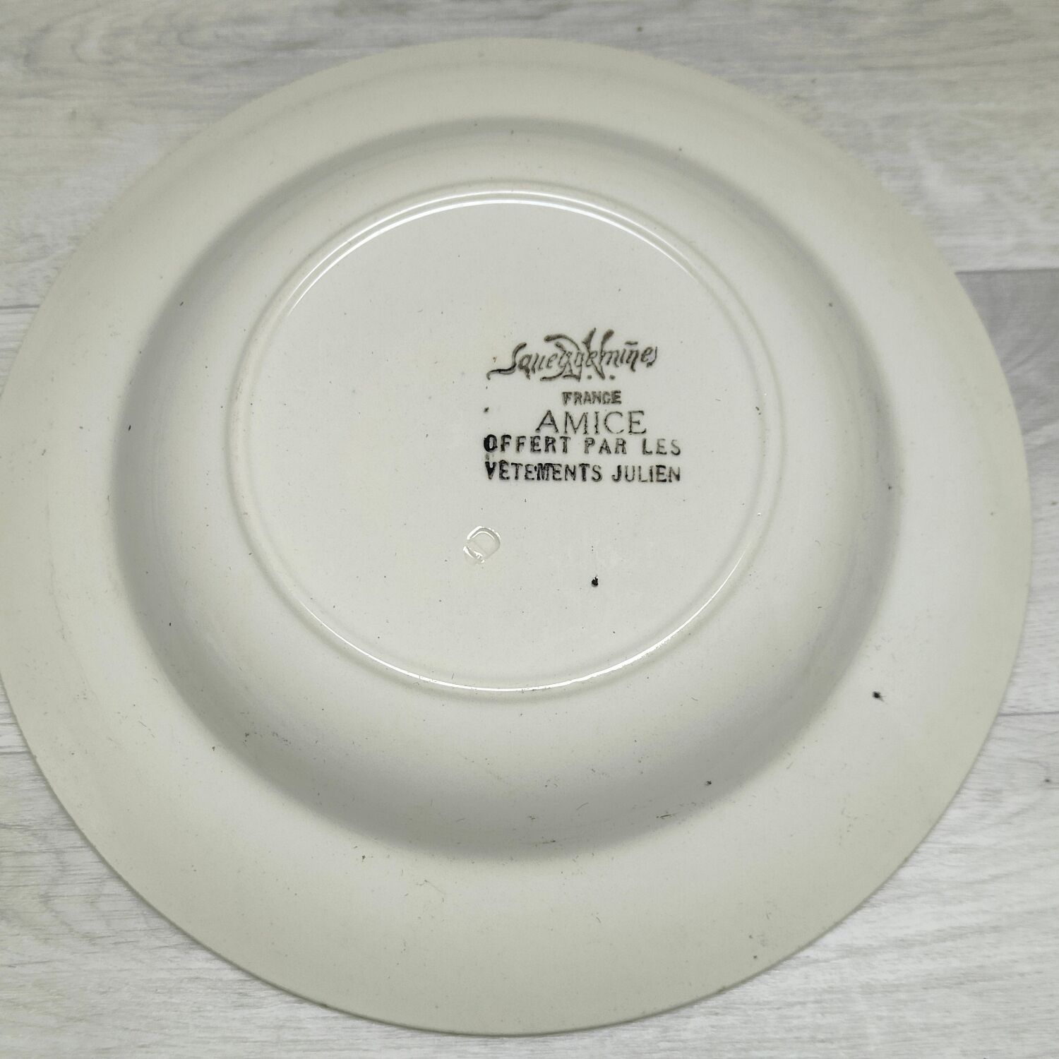 Set of 6 hollow plates terra de fer Sarreguemines