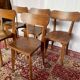 Set of 5 vintage wooden bistro chairs – Baumann style