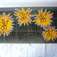 Low table tray vintage ceramic flowers