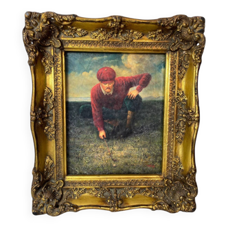 Oil on canvas, Golf Player, late 19th century