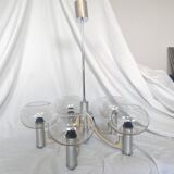 5-branched chandelier by Sciolari, Italy, space age, 1970