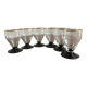 Suite de 6 verres Art Déco, années 30