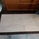 Coffee table 70s and wood and travertine