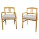 Pair of Jugendstil armchairs in solid ash and sheepskin 1910