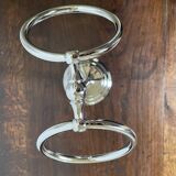 Chrome countertop towel rack