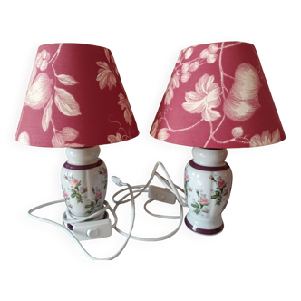 Pair of bedside lamps