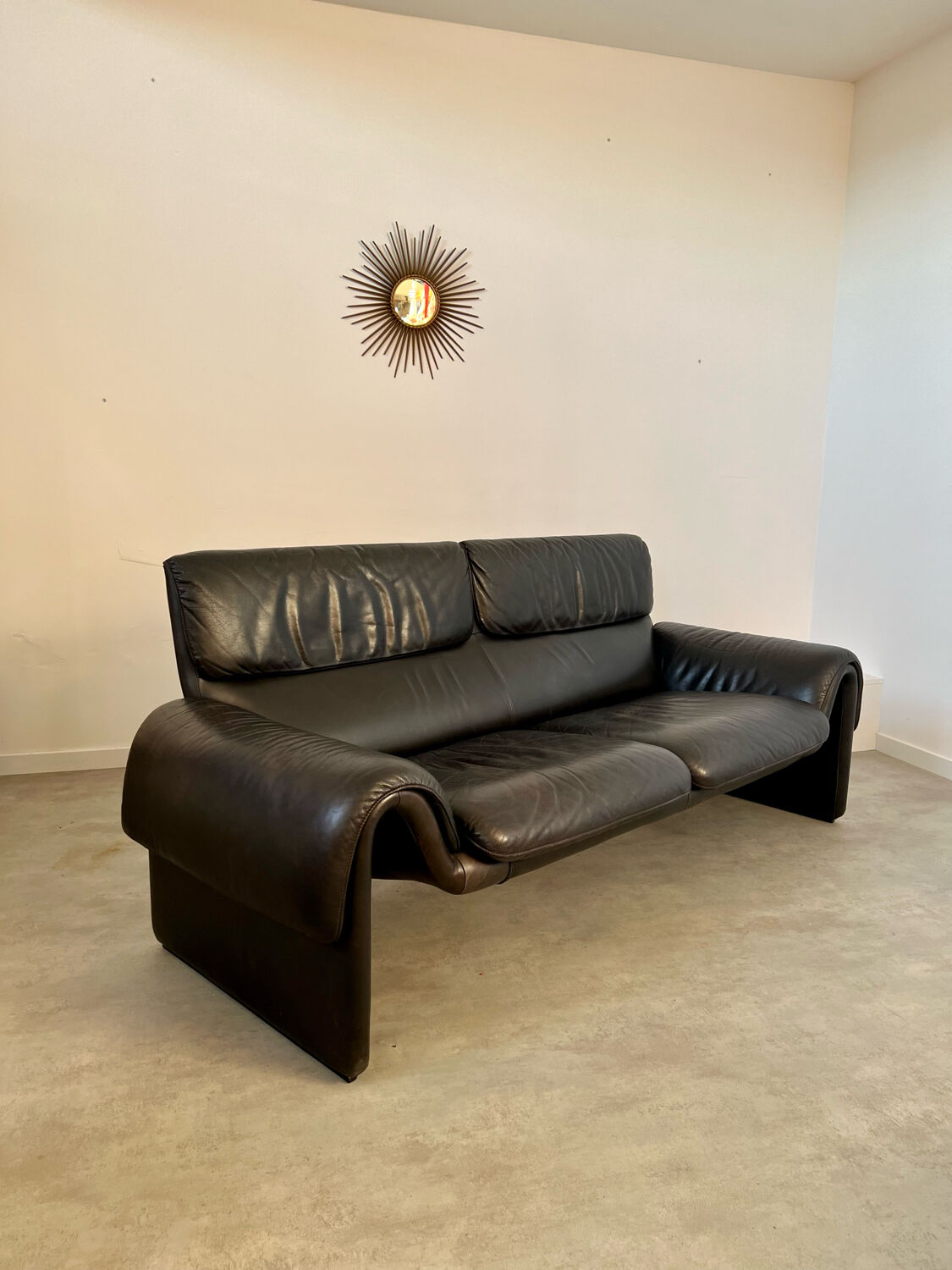 Sofa DESEDE DS-2011 2/3 seater vintage leather design of the 80s