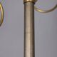 Vintage 1960s floor coat stand in golden brass, italian design
