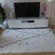 Handmade white-black boujaad rug size 250cm×150cm