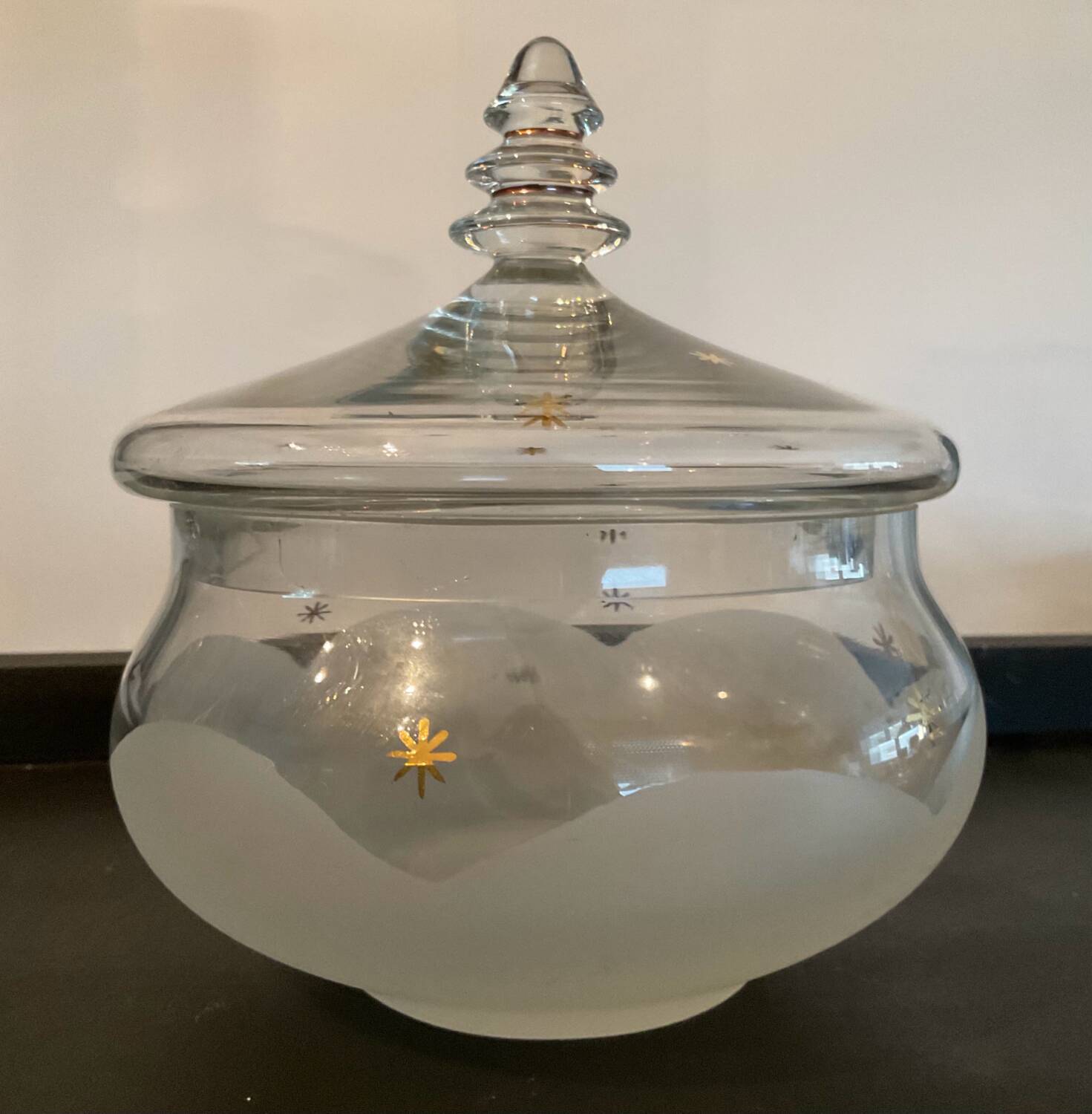Vintage glass candy box