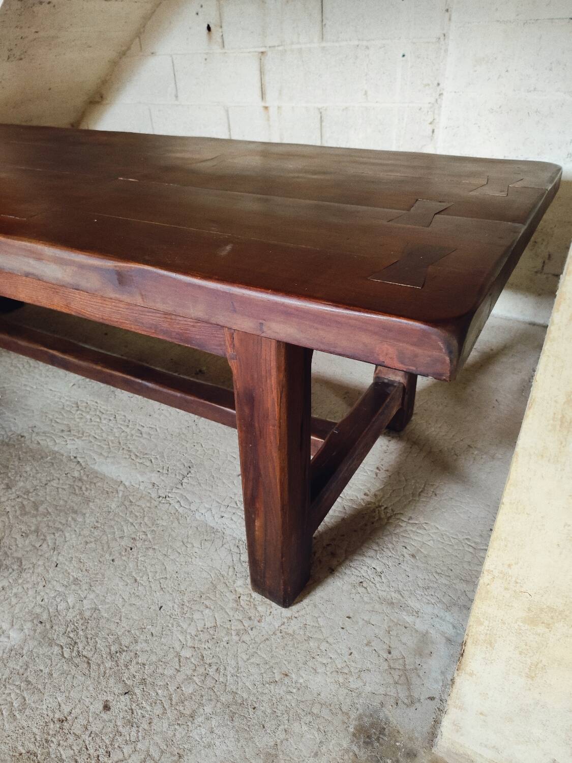 250 cm large farmhouse monastery table