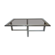Coffee table smoked glass chrome chromed brass 70's