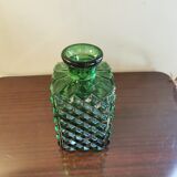 Vintage green glass decanter