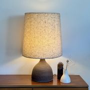 Lampe en céramique brutaliste vintage XL