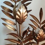 Design floor lamp golden leaves
