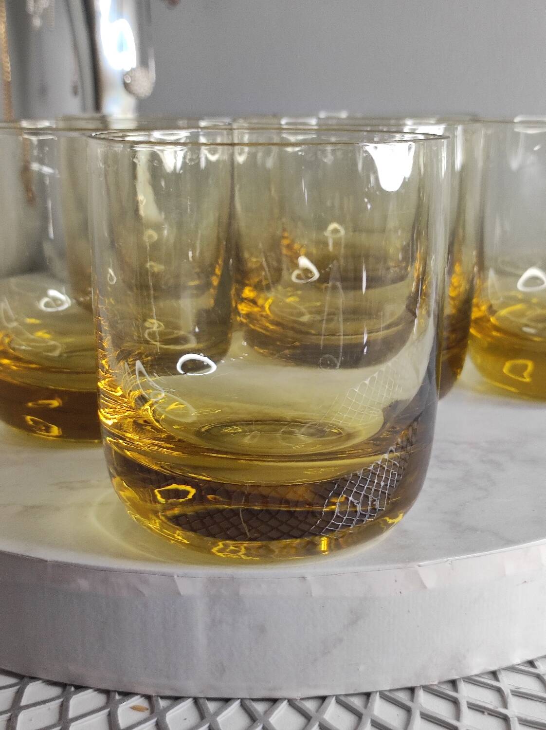 Verres ambré vintage