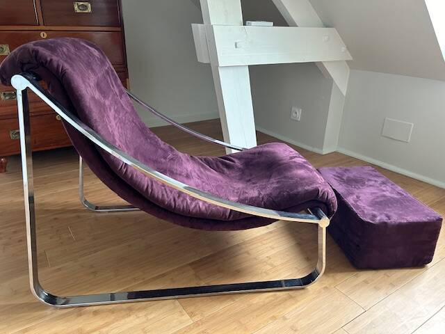 Vintage armchair & ottoman 70s