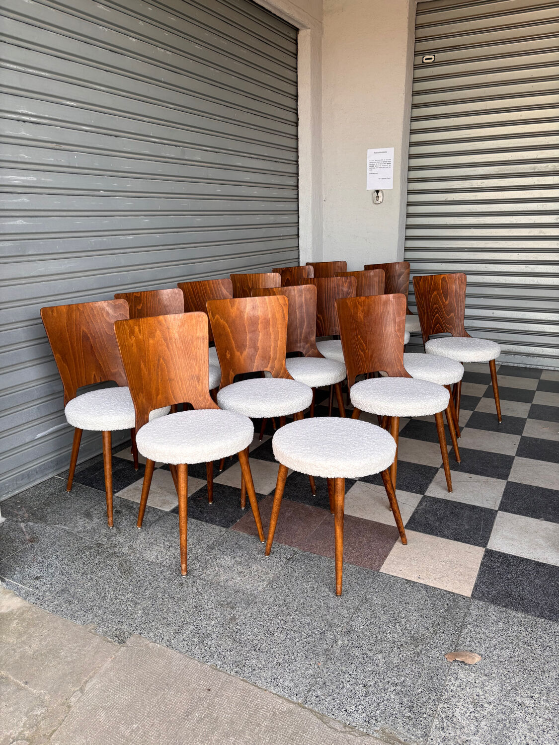 Set of 14 Baumann bistro chairs