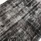 3x9 Shabby Chic Black Gray Turkish Runner Rug, 90x277Cm