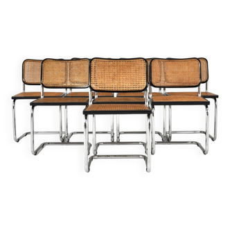 Set of 8 Style B32 dining room chairs by Marcel Breuer