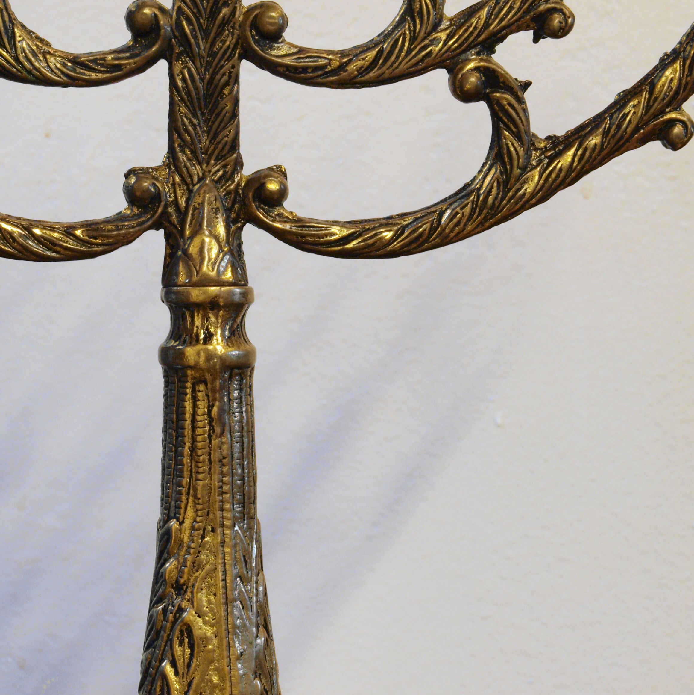 Menorah Hanukkah Brass Chandelier by Tamar