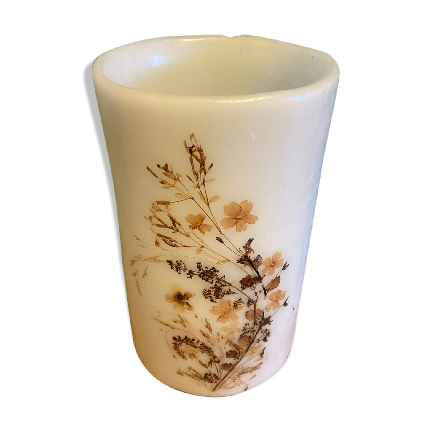 Vintage wax herbarium lamp