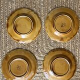 4 barbotine plates from Sarreguemines