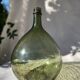 Large French green glass demijohn